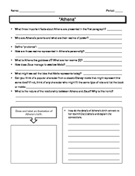 D Aulaires Mythology Worksheets Athena Athena Greek Myths Mythology