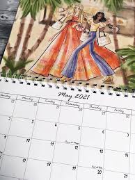 2021 Fashion Illustration Wall Calendar Fashion Art Monthly Calendar 12 Month Fashion Calendar 2021 Fashion Sketch Wall Calendar In 2020 Illustration Wall Illustration Calendar Wall Calendar