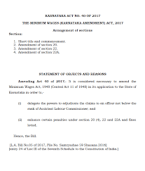 Before the new order came into force. Knowledge Blog On Indian Labour Law And Human Resource Advocate Girish Jayram Vivalkar The Minimum Wages Karnataka Amendment Act 2017