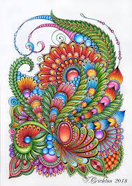 Zentangle Art Gems Zentangle Colorful Graphic Zentangle Coloring Zenart Artnet Zendoodles Handdrawin Doodle Art Flowers Zentangle Art Coloring Book Art