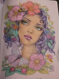 Adult coloring with Castille pencils and vaseline