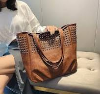 Fashion Rivet Shoulder Bags For Women Luxury Handbags Women Bags Designer  Ladies Hand Bag Big Totes Top-handle Bags - AliExpress