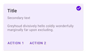 2) card inside image, column, row, padding etc widgets. Cards Material Design