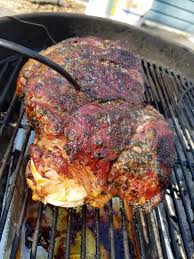 Leg Of Lamb Rubbed With Mint Garlic Parsley Lemon Zest Olive Oil Salt And Pepper On The Weber Kettle Grilling Bbq Deals Re Perfect Steak Steak Chuck Roast
