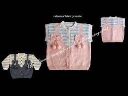 ponponlu bebek yelegi yapilisi hazirladik kiz bebek ve erkek bebekleriniz icin orebilirsiniz cok sik duruyor hem ponponla hirkalar bebek yelek kiz bebekler