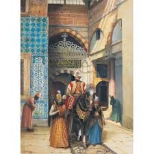 Puzzle While Sultan Is Going Out Of The Harem Islamic Art Turkish Art Islamic Paintings
