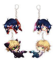 Ladybug And Chat Noir Keychains Ladybug And Chat Noir Miraculous Ladybug Comic Lady Noir