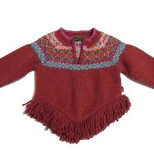 Oilily Girl S Fringed Wool Blend Sweater 2t 3t 98