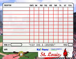 Printable Chart Sports Team Theme Kid Pointz