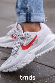 Nike Air Max 270 React Neutral Grey University Red For Women In 2020 Nike Shoes Air Max Nike Air Max Nike Air Shoes