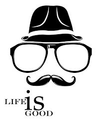 Elegance Trendy Logo Gentleman Guy Hat Sunglasses Eyeglasses Face Portrait Character Men Male Dandy H Styled Stock Photos Trendy Logos Gentleman