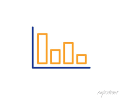 Icone De Linha De Grafico De Coluna De Histograma Sinal Grafico Cartazes Para A Parede Posters Linear Fino Limpo Myloview Com Br