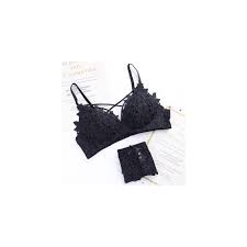 seven wish floral wireless lace lightly lined triangle bra