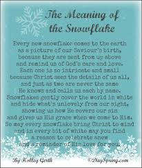 The Meaning Of The Snowflake Christmas Poems Christian Christmas Christmas Program