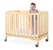 Foundations - Compact Travel Sleeper Folding Crib, Slatted w ...