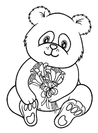 Dogs love to chew on bones, run and fetch balls, and find more time to play! Cute Panda Coloring Pages Coloring Home
