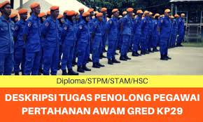 Peperiksaan penguasa bomba kb29 & kb41 untuk sesi exam 19 november 2020. Deskripsi Tugas Penolong Pegawai Pertahanan Awam Gred Kp29 Spa
