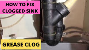 my sink is clogged (grease clogged) diy