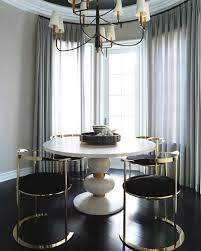 Breakfast Nook X Be Favorite Fashion Interiors Lifestyle Design Be Custom Stripes Blackandwh Gold Round Dining Table Dinning Table Decor Dining Nook
