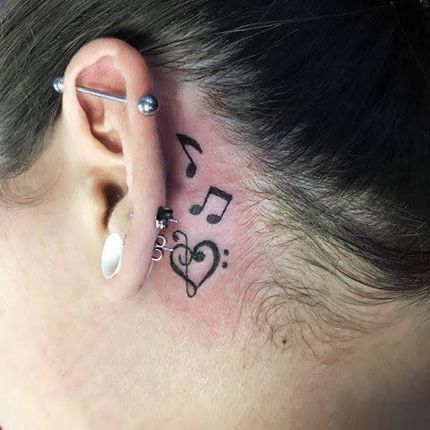 Small Dainty Tattoos for Behind the Ear