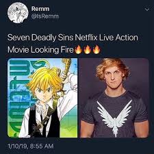 When a kingdom is taken over by tyrants, the deposed princess begins a quest to find a disbanded group of evil knights to help take back her realm.subscribe. Seven Deadly Sins Netflix Live Action Movie Looking Firel Ifunny