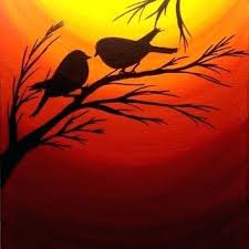 Magical landscape silhouette painted rocks for a rock hunt. Landscape Silhouette Painting For Beginners Painting Inspired