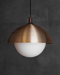 Allied Maker On Instagram Perforated Dome Pendant 14 Brass Walnut Matte White Glass Brass Pendant Light Decorative Lighting Design White Glass