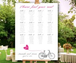 Printable Wedding Seating Chart Bicycle Wedding Seating