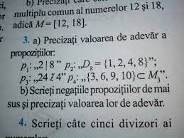 Nu vreau doar adevarat sau fals. A Precizati Valoarea De Adevar A Propozitiilor Si B Scrieti Negatiile Propozitiilor De Mai Sus Si Brainly Ro