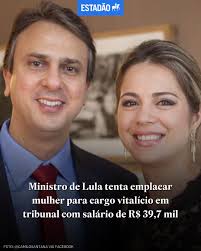 Onélia Santana, mulher do ministro da Educação, Camilo Santana (PT), vai  ser indicada para ser conselheira do Tribunal de Contas do Estado do Ceará  (TCE-CE). Procurado, o ministro da Educação não se