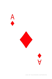 The ace of spades is thus used to show the card manufacturer's information. Ace Of Diamonds Poker Card Notebook With Lined College Ruled Paper For Work Home Or School Cool Notepad Journal For Taking Notes Diaries Or Journaling For Poker Fans Players Notebooks Delsee
