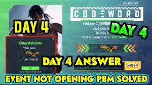 Still, a single account can use then only one time, so if you already redeem a. How To Complete Code Word Event Day 4 Aaj Ka Codeword Event Ka Code Codeword Event Code