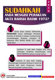 The official secrets act 1972 (malay: Blog Rasmi Bahagian Kesihatan Pergigian Perak Akta Rahsia Rasmi 1972