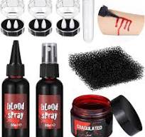 3 PCS Halloween Fake Blood Makeup Kit 3 Size Vampire Teeth Fangs Fresh Red  Fake Blood Spray Realistic Coagulated Blood for Party Monster Zombie ...