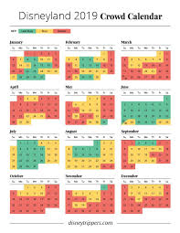 2019 Disneyland Crowd Calendar When To Go To Disneyland Crowd Calendar For Disneyland Disneyland Crowd Calendar Disneyland Crowds Crowd Calendar