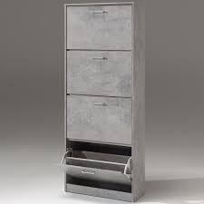 Meuble chaussures tournant utile si vous aussi vivez avec une accroc du shopping! Meuble A Chaussures Gris Effet Beton Carole Gris L 63 X P 23 X H 155 Cm Cdiscount Maison