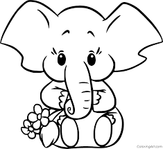 Will my baby's eye color change? Baby Elephant And Flowers Coloring Page Coloringall