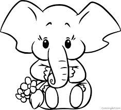 All kids like to play with their sisters and brothers and do fun stuff. Baby Elephant And Flowers Coloring Page Coloringall