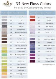 35 New Embroidery Floss Colors From Dmc Stitched Modern