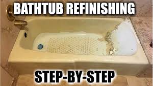 How To Remove Paint From A Peeling Bathtub Step By Step Bathtub Stripping And Paint Removal Wow Youtube
