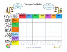 printable write in food daily tracking sheet