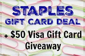Mit der visakarte weltweit kostenlos bezahlen & abheben: Staples Gift Card Deal 50 Visa Gift Card Giveaway Staplessv20