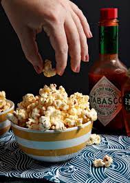 Tabasco Honey Butter Popcorn The Speckled Palate Recipe Snacks Savory Snacks Sweet And Spicy