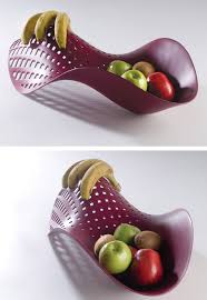 This stripe banana holder is a unique product featuring a banana hanger and fruit bowl in one convenient design. 15 Modern Fruit Bowls Fruit Bowl Cool Bowls Oddee
