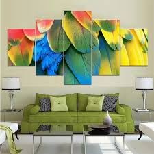 Maybe you would like to learn more about one of these? Home Decor 5 Piece Hd Wallpaper With Colorful Bird Feathers Painting For Living Room Decoration Pictures Wholesale Home Decor Painting Calligraphy Aliexpress