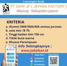Lowongan kerja medan terbaru rsu bina kasih medan sunggal. Info Loker Putri Pt Sami Jf Lowongan Kerja Brebes Tegal Facebook