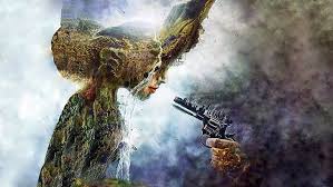 The a in nature could move a little bit more left, on the other. Hd Wallpaper Gun And Mother Earth Illustration Abstract Nature Industrial Wallpaper Flare