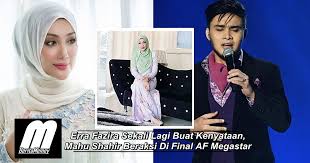 Setelah sekian lama berteka teki mengenai status hubungannya dengan shahir af, akhirnya erra fazira membuka mulut dengan mendedahkan hubungan istimewa yang terjalin diantara beliau dan bekas juara akademi fantasi. Erra Fazira Hubungi Shahir Pujuknya Beraksi Di Final Af Megastar Baiknya Hati Erra Fazira Berita Memey