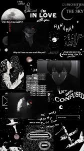 Anime Black And White Collage Wallpaper Pin On Aesthetic