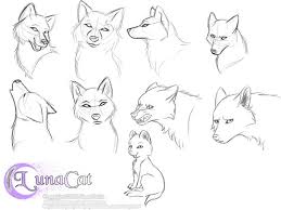 Practice Wolf Heads By Flyingpony Animal Drawings Wolf Head Drawing Wolf Drawing Easy